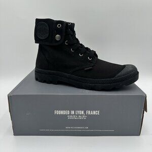 Palladium Baggy Black Combat Boots Men’s Size 10 Fold Over Classic New With Box